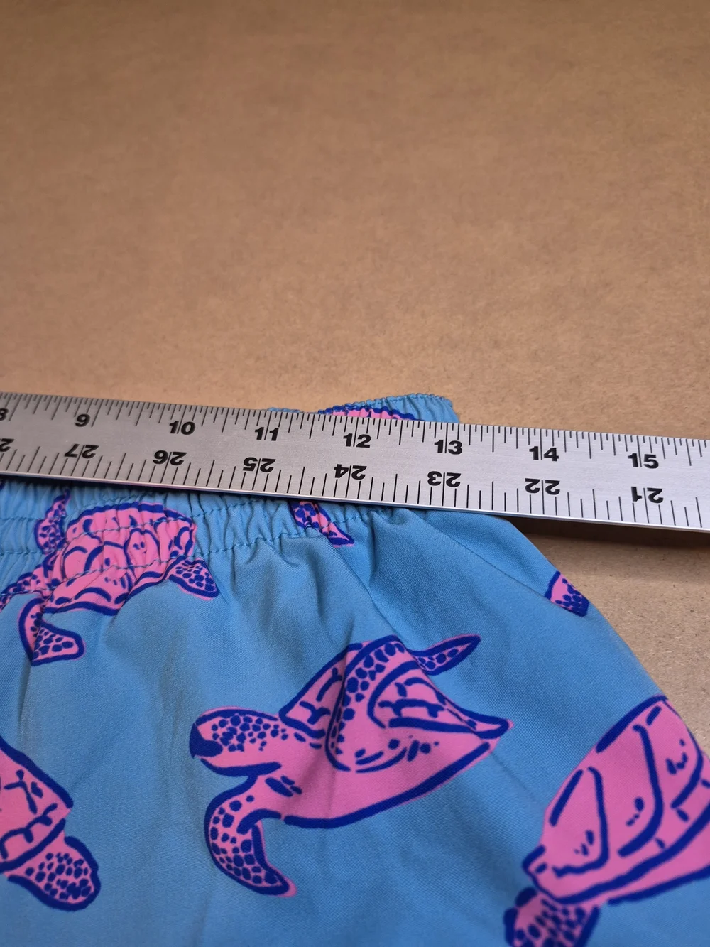 chubbies Blue Swim Shorts with Pink Turtle Print 4573/7